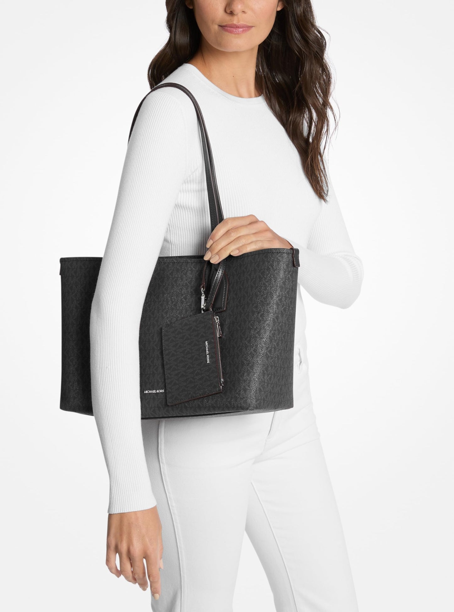 Michael Kors Women's Charlie Medium Tote With Zmall Zip Case