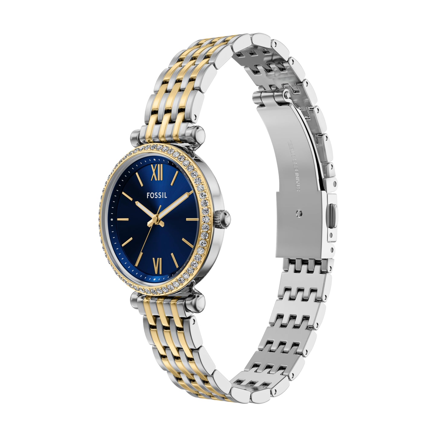 Fossil Women's Watch and Bracelet Set, Carlie Three-Hand Stainless Steel Watch for Women and Bracelet Set