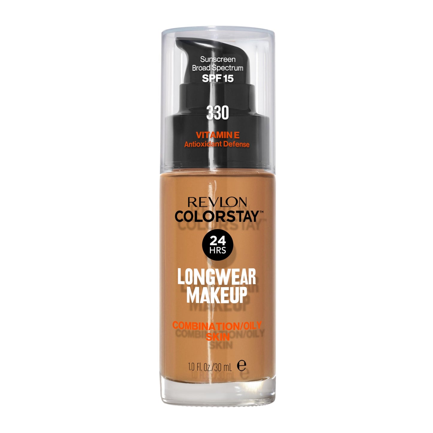 Revlon Liquid Foundation, ColorStay Face Makeup for Combination & Oily Skin, SPF 15, Medium-Full Coverage with Matte Finish, 180 Sand Beige, 1 Fl Oz