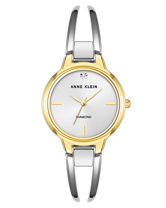Anne Klein Women's Genuine Diamond Dial Bangle Watch