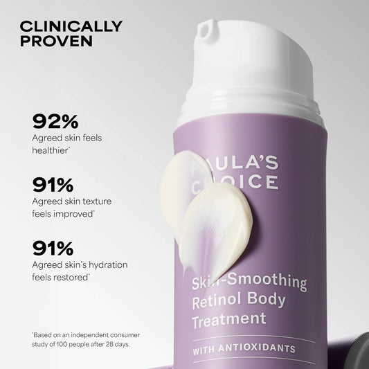 Paula's Choice Retinol Skin-Smoothing Body Lotion Treatment, Body Cream with Shea Butter, Vitamin C & E Lotion, All Skin Types, Anti-Aging Body Moisturizer, Reduce Dryness, Fragrance-Free, 4oz