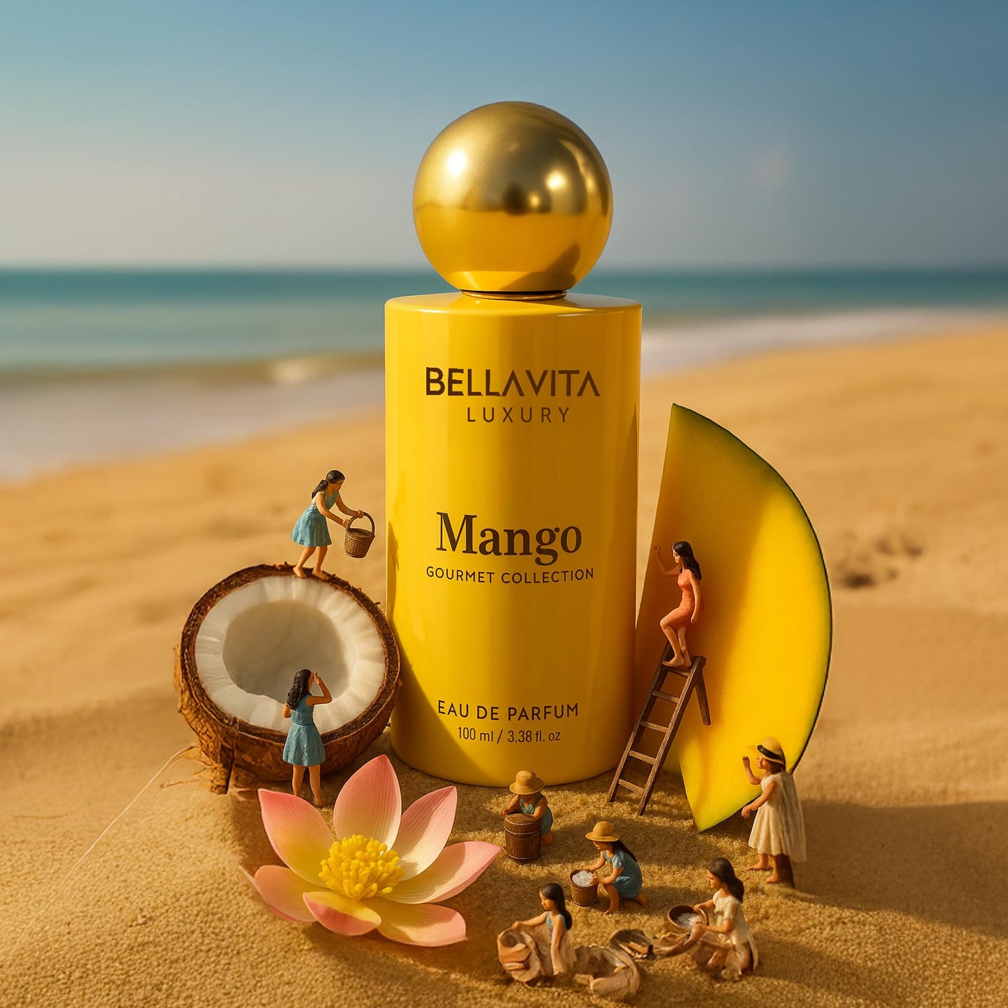 Bellavita Luxury Vanilla Eau de Parfum | 100 ml (3.4 fl.oz.) | Perfume for Men and Women | Gourmet, Coconut, Vanilla and White Musk Notes | Long Lasting Unisex Fragrance