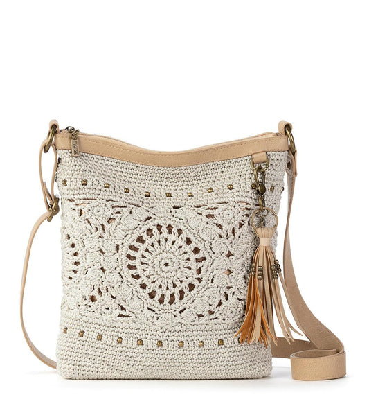 The Sak Lucia Crossbody Bag in Crochet, Convertible Purse with Adjustable Shoulder Strap