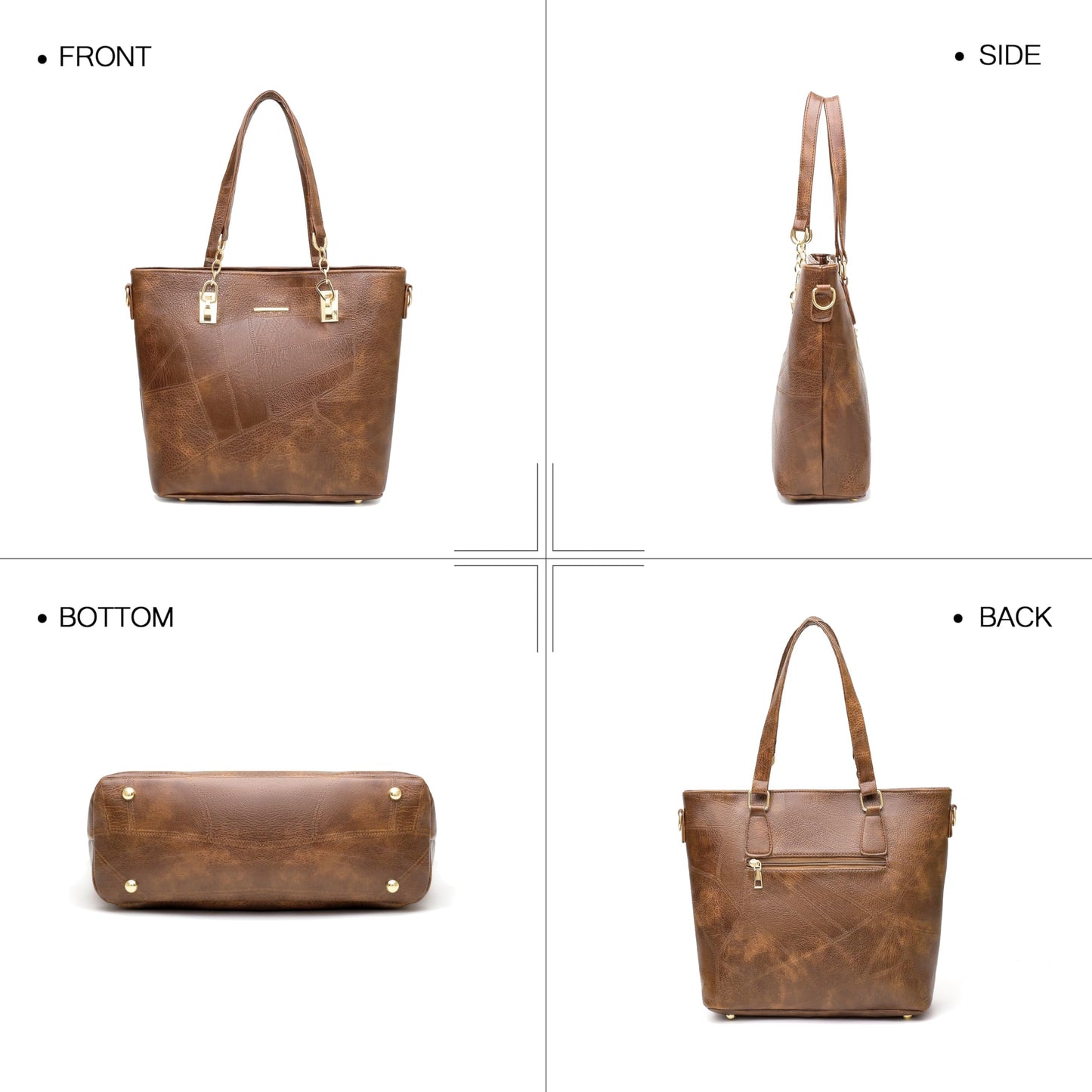 2E-youth Designer Purses and Handbags for Women Satchel Shoulder Bag Tote Top Handle Bag
