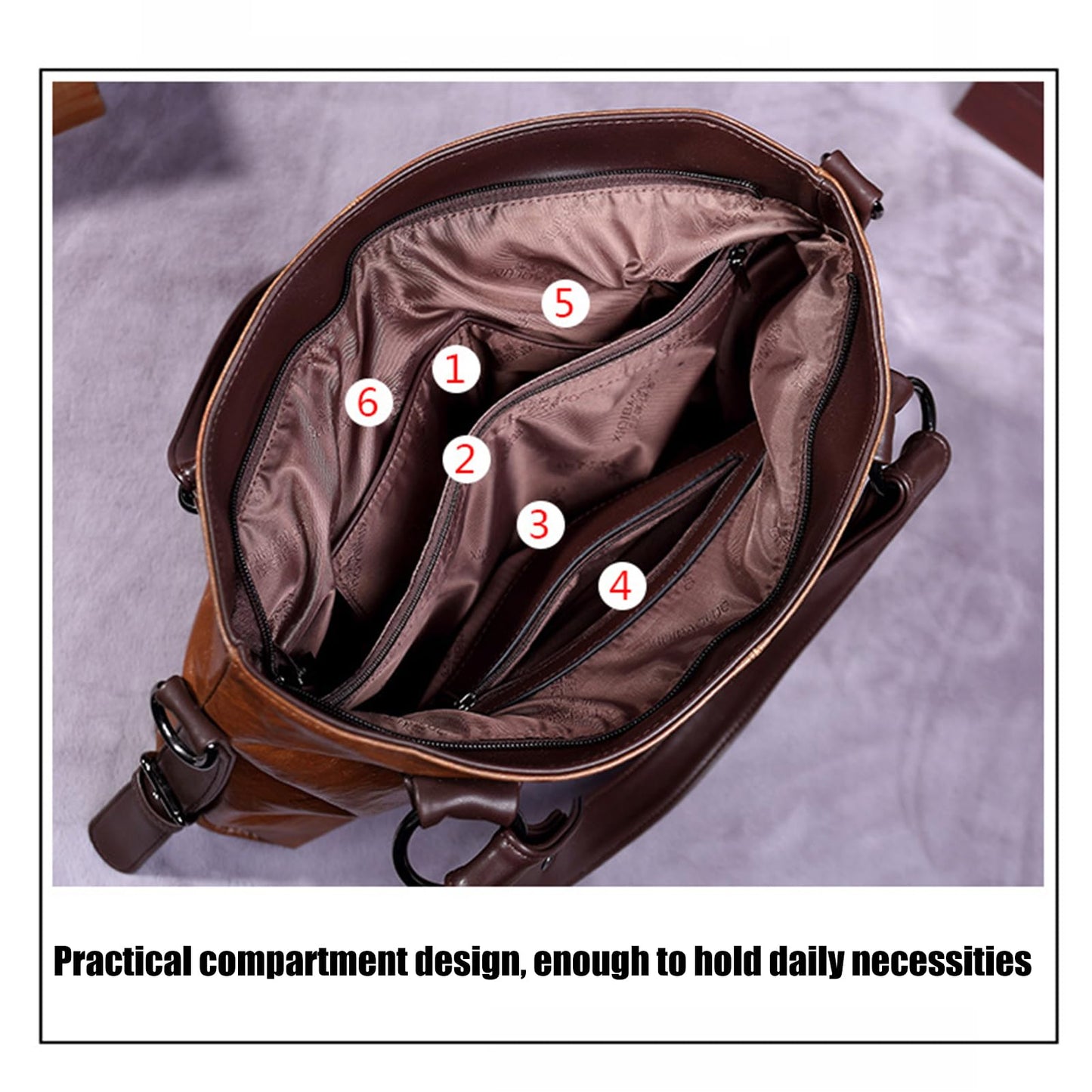 Handbags and Purses for women Vegan Leather Tote Bag for Women Satchel Shoulder Bags Travel Purse with Compartments