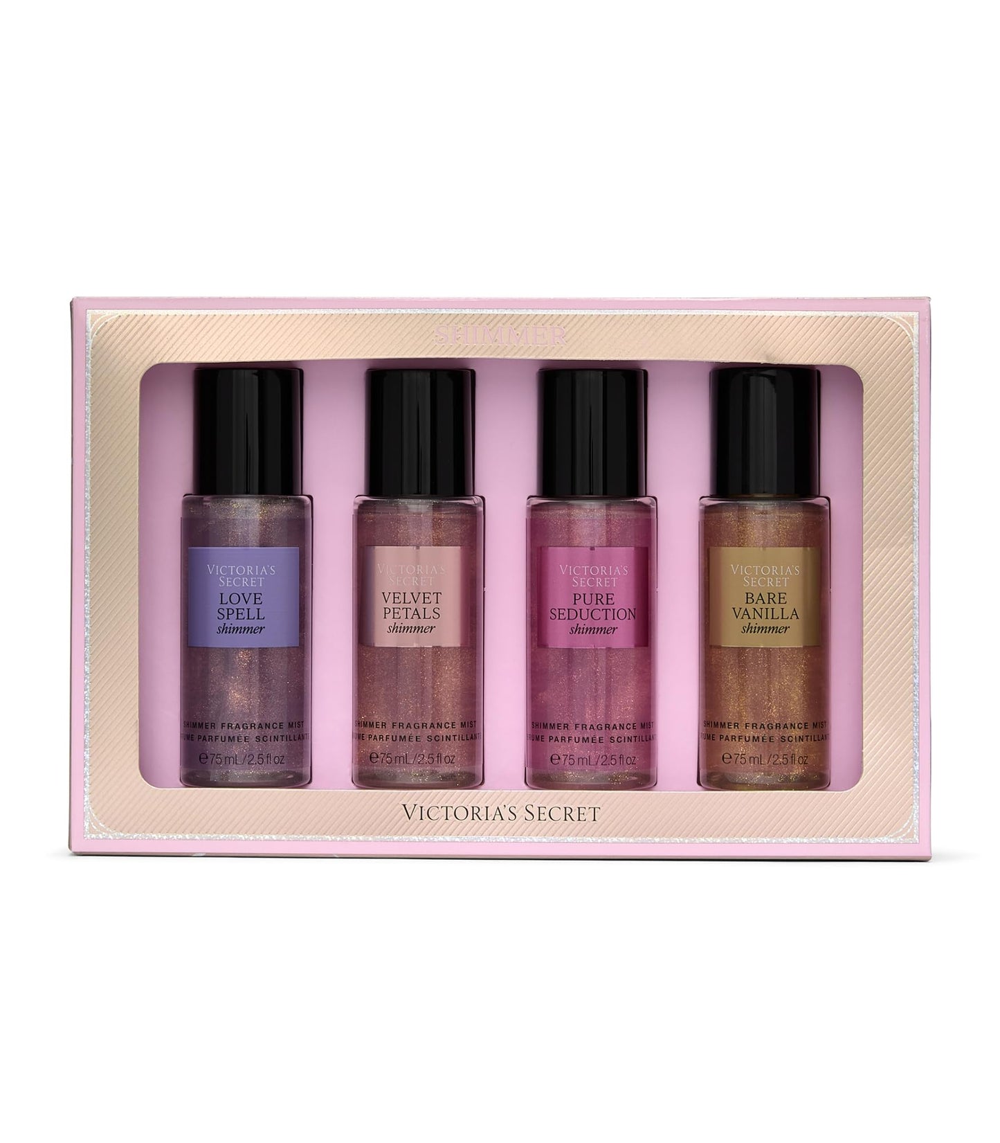 Victoria's Secret Fragrance Mist Collection 4 Piece Mini Mist Gift Set, Assorted Scents, Gift Set for Women