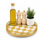 AMH Lazy Susan Wooden Organizer for Table Top