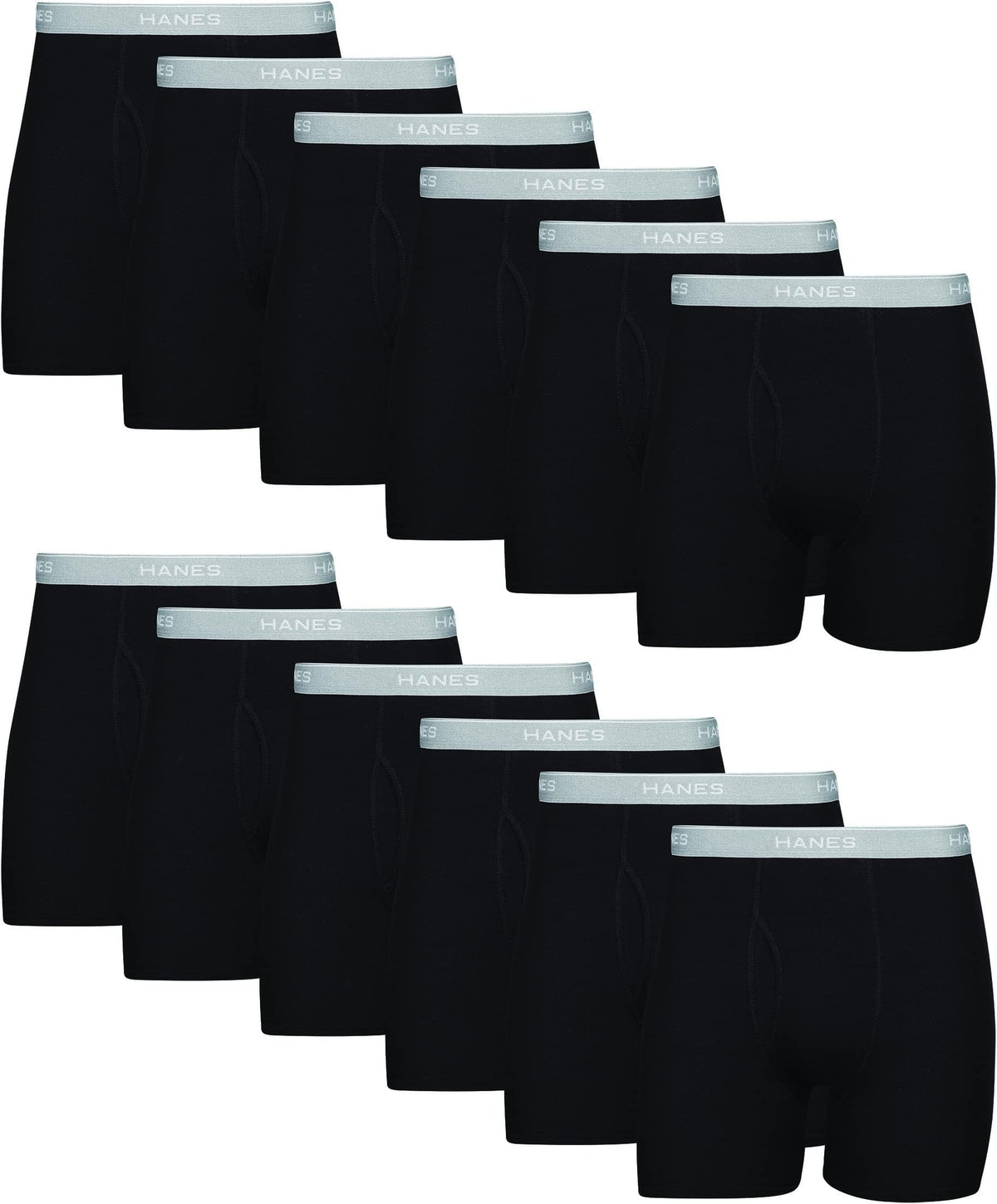 Hanes Men Hanes Boxer Briefs, Cool Dri Moisture-Wicking Underwear, Cotton No-Ride-up for Men, 6 Pack - Striped Assorted, Multi-Packs Available XXL