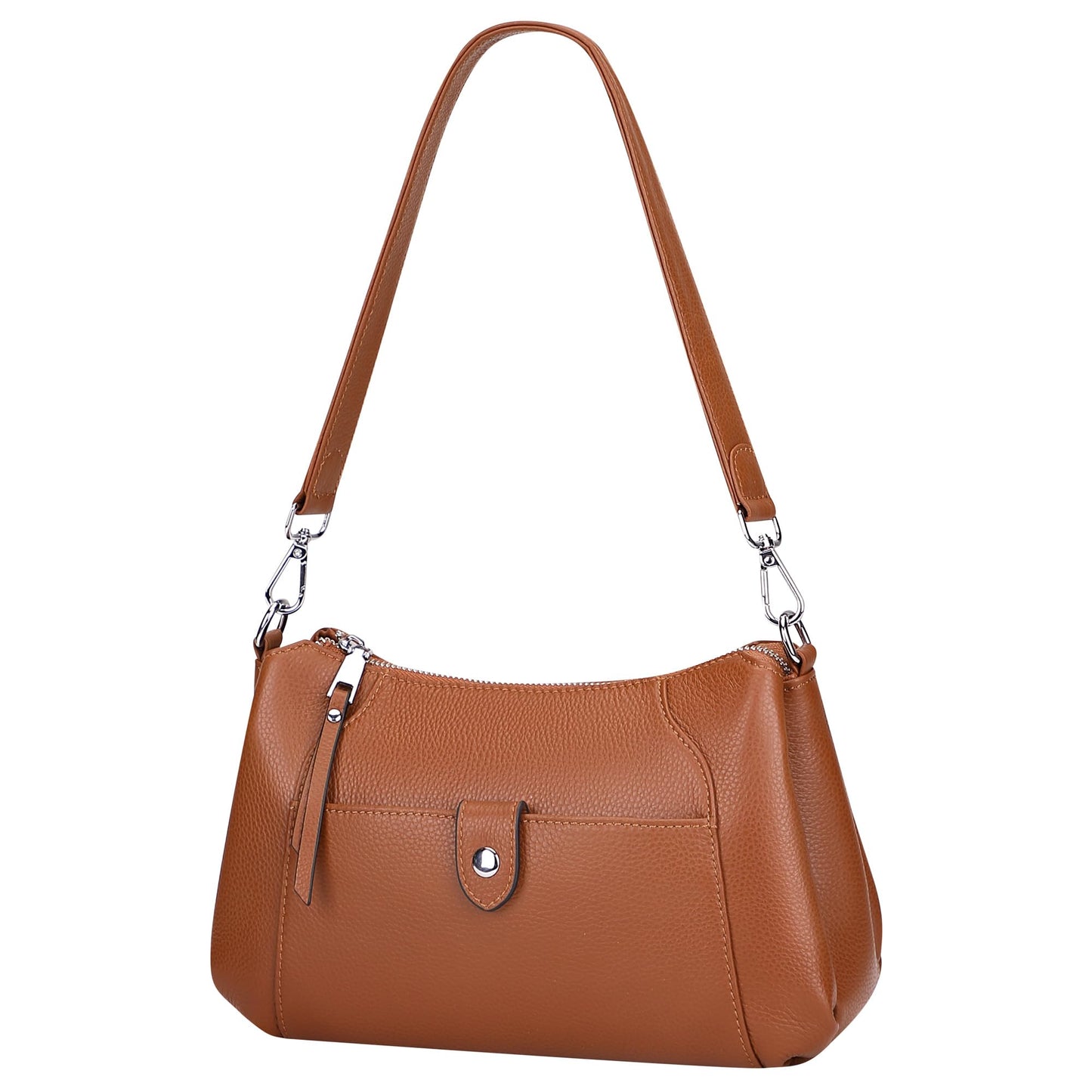 Over Earth Genuine Leather Small Hobo Crossbody Bags for Women Shoulder Purses and Handbags