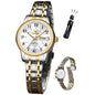 OLEVS Watch for Women Luxury Fashion Diamond Classic Arabic Dial Wrist Women's Watches with Date Waterproof Stainless Steel Quartz Ladies Watch