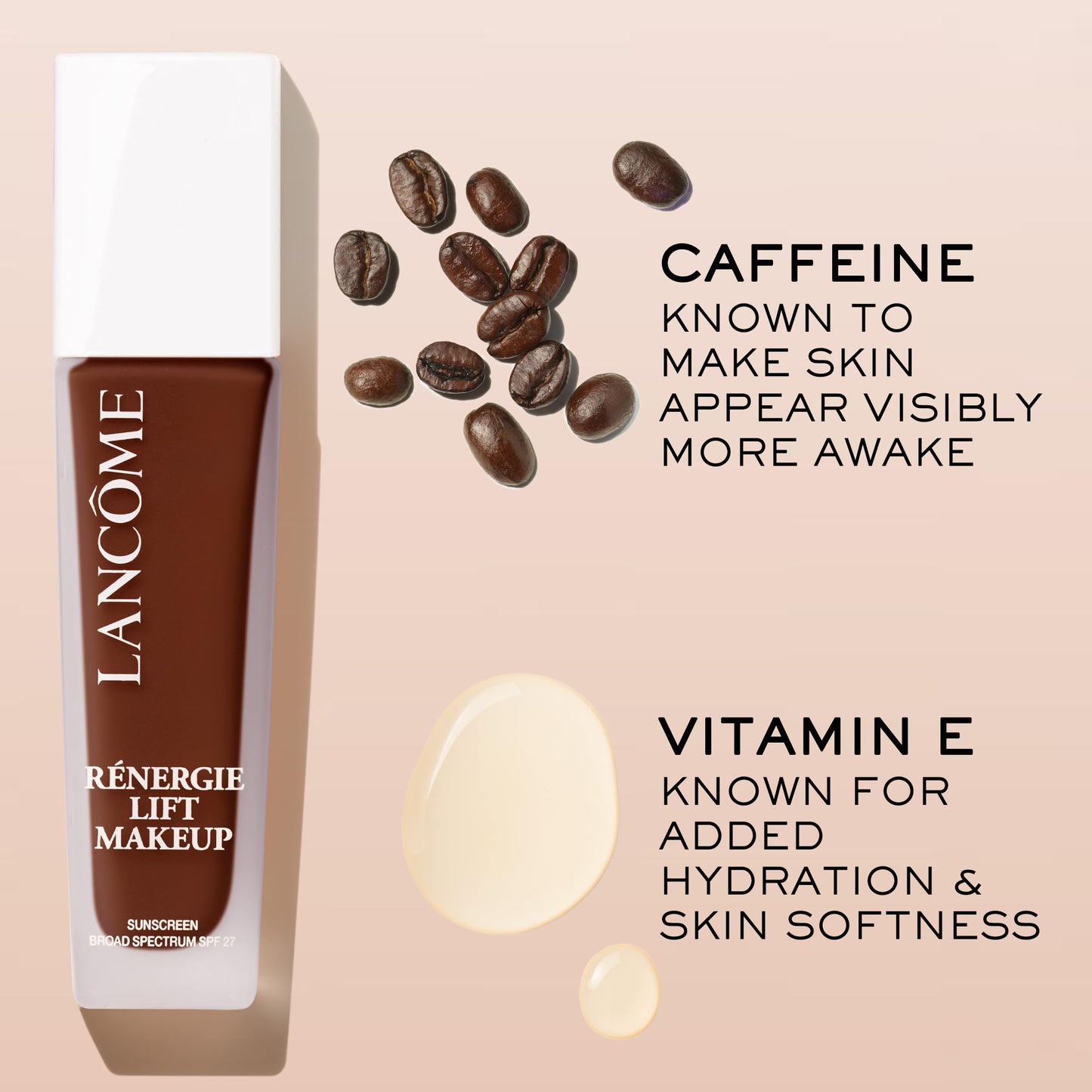 Lancôme Renergie Lift Makeup Foundation - Lightweight & Hydrating Formula, Medium-Full Coverage, SPF 27, Anti-Aging, Lifting & Firming, Up to 12H Wear