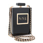 WJCD Women Acrylic Perfume Bottle Evening Clutch Bag Chain Crossbody Purse