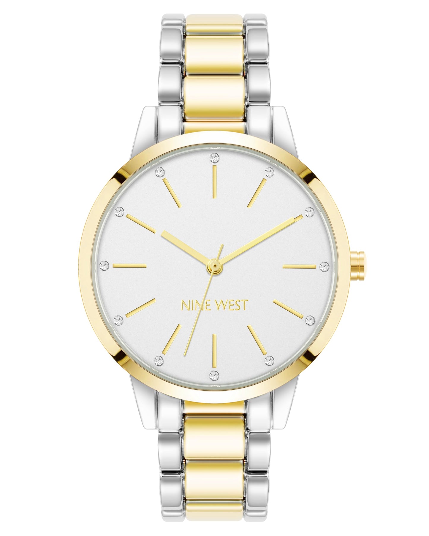 Nine West Women's Crystal Accented Bracelet Watch