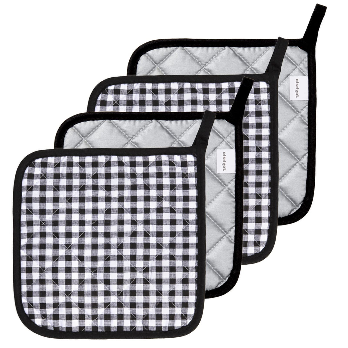 Joyhalo 6 Pack Heat Resistant Pot Holders - Terry Cloth Sets for Cooking & Baking
