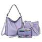 Purses for Women 3PCS, Crossbody Bags Set Large Leather Purse Shoulder Handbags with Wallet Adjustable Straps for Ladies Tote