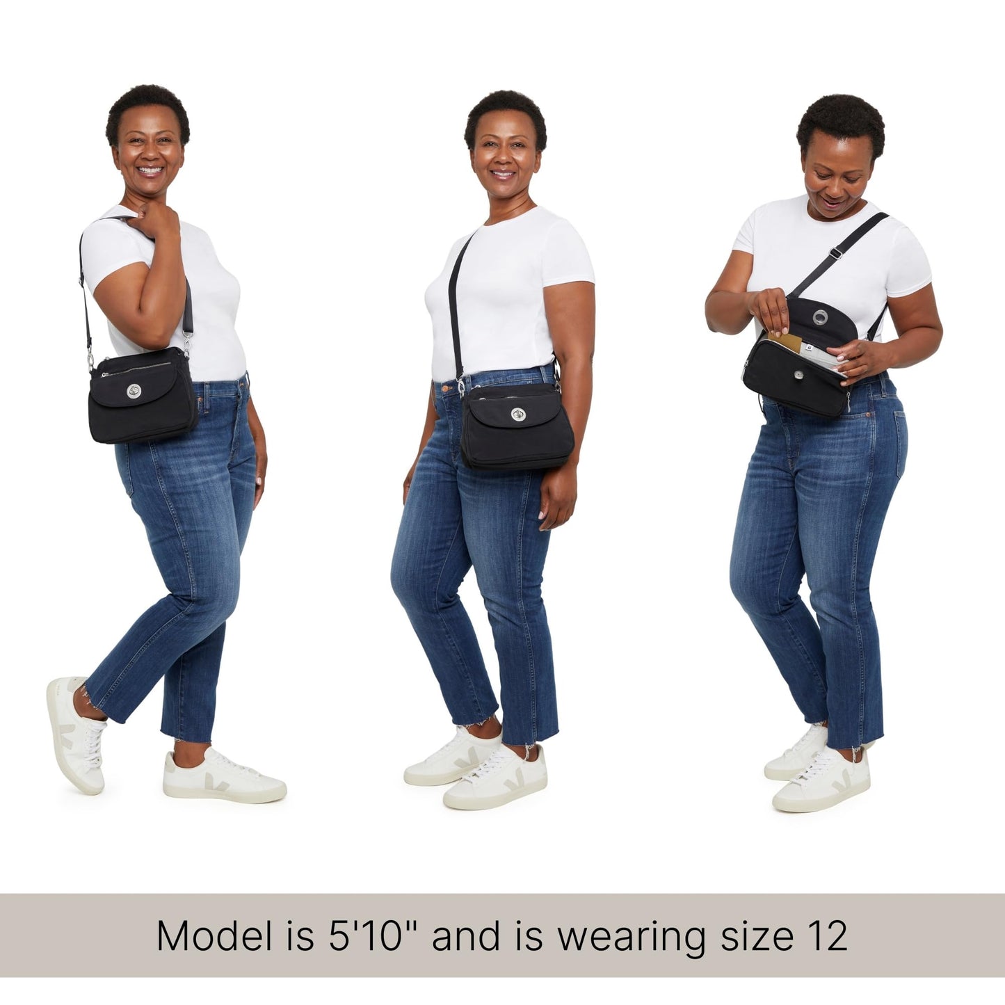 Baggallini Calais Crossbody Bags for Women 10x7 Lightweight Water-Resistant Travel Purse, RFID & Interior Organization