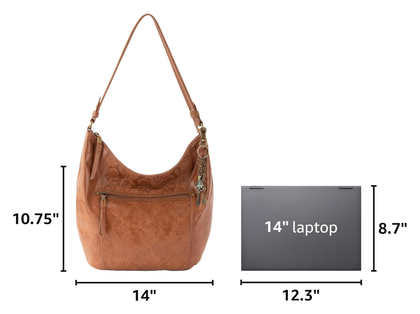 The Sak Sequoia Hobo Bag - Premium Large Leather Women's Handbag for Everyday & Travel - Durable Purse With Zipper Pocket