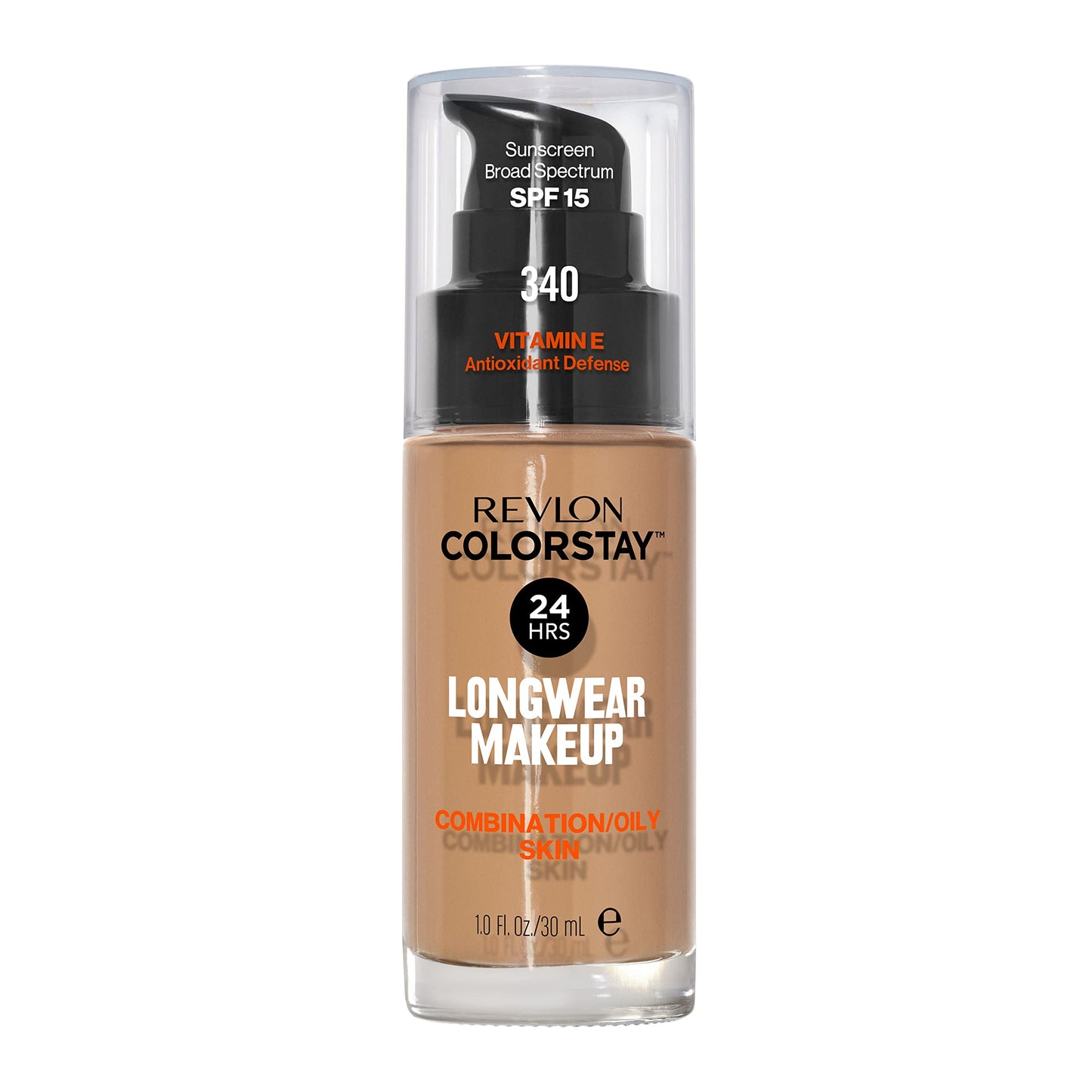 Revlon Liquid Foundation, ColorStay Face Makeup for Combination & Oily Skin, SPF 15, Medium-Full Coverage with Matte Finish, 180 Sand Beige, 1 Fl Oz