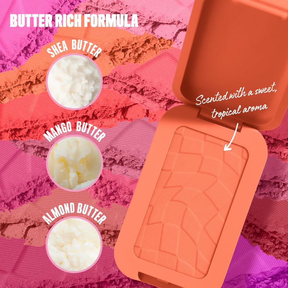 NYX PROFESSIONAL MAKEUP Buttermelt Powder Blush, Fade and Transfer-Resistant Blush, Up to 12HR Make Up Wear, Vegan Formula - For The Butta