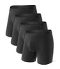 DAVID ARCHY Men's Underwear Modal Boxer Briefs Trunks Multi-Pack | Dual Pouch with Fly, Ultra Soft Second Skin Feel, Breathable Stretch Spandex, Anti Chafing, Daily Lounging Work Travel