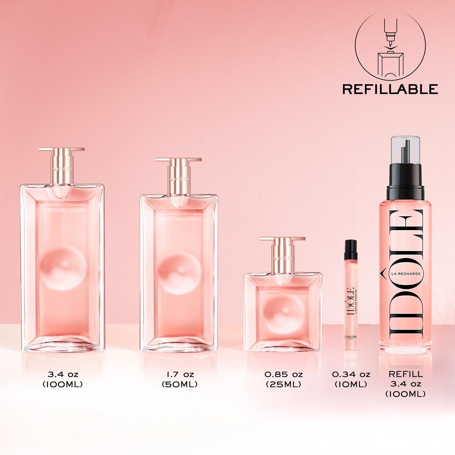 Lancôme Idôle Eau de Parfum - Long Lasting Fragrance with Notes of Bergamont, Jasmine & Vanilla - Fresh & Floral Women's Perfume
