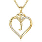 STORUP Heart Initial Necklaces for Women Girls, 14K-Gold-Plated Initial A-Z Heart Necklaces for Teen Girl Jewelry Birthday Gifts for Girls Women Her Wife Mom