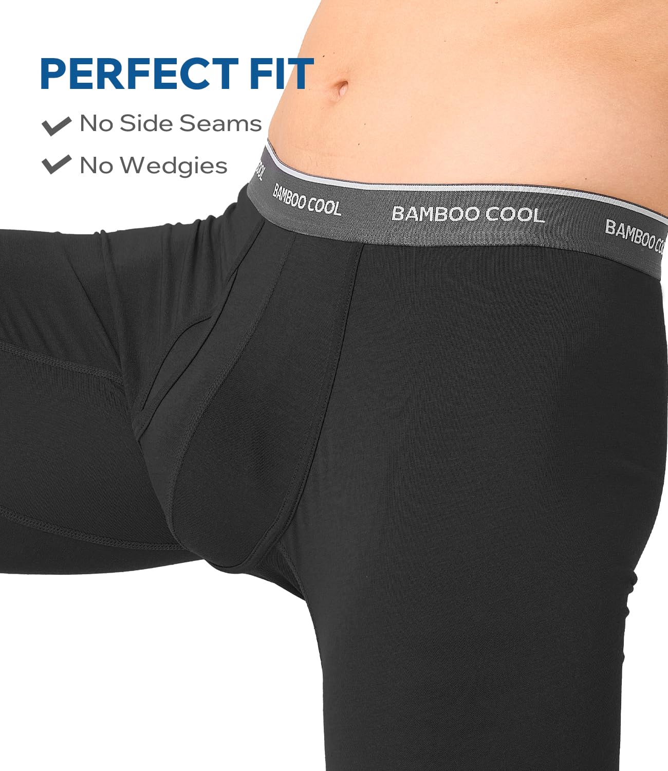 BAMBOO COOL Ultra Soft Mens Underwear Boxer Briefs Multi-pack | Bamboo Fabric‌,No Ride Up,More Breathable Than Cotton
