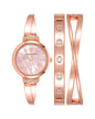Anne Klein Women's Premium Crystal Accented Bangle Watch Set, AK/2245