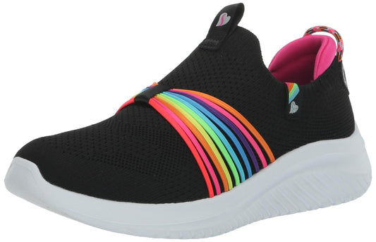 Skechers Kids Girls Ultra Flex 3.0 Sneaker, Black/Multi, 4.5 Big KidSkechers Kids Girls Ultra Flex 3.0 Sneaker, Black/Multi, 4.5 Big Kid