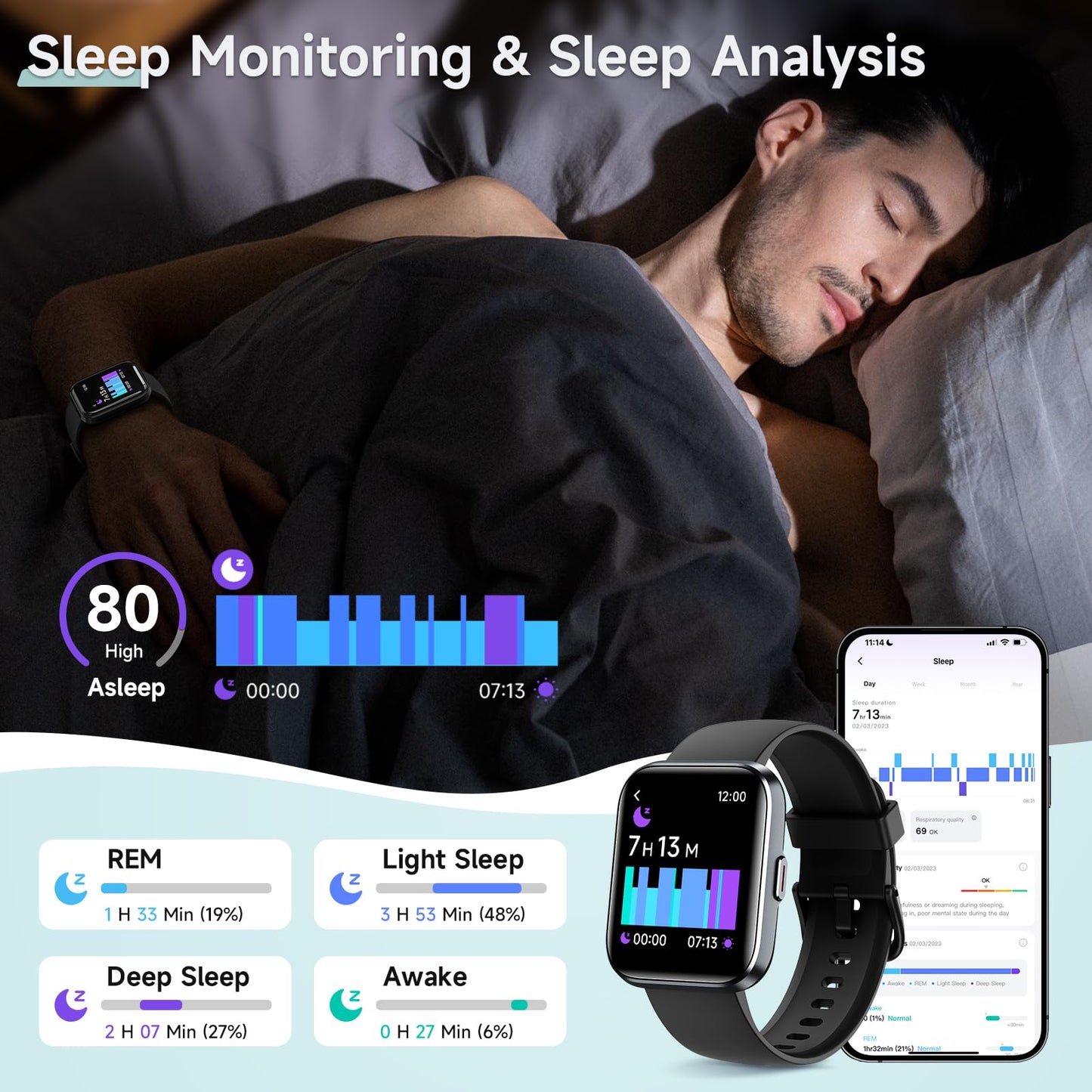 Smart Watches for Women, 1.8" Touch Screen Fitness Tracker for Android & iPhone, Answer/Make Calls, Alexa Built-in, Heart Rate/Sleep/SpO2 Monitor Smartwatch, IP68 Waterproof 101+ Sport Modes, 2 Bands