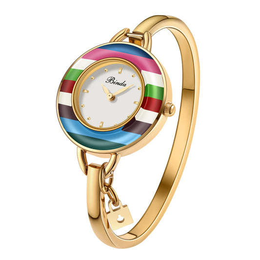 Binda Women's Quartz Watch – Stainless Steel Bracelet, Round Elegant Dial, Suitable for Daily and Formal Wear, Gift Box Included