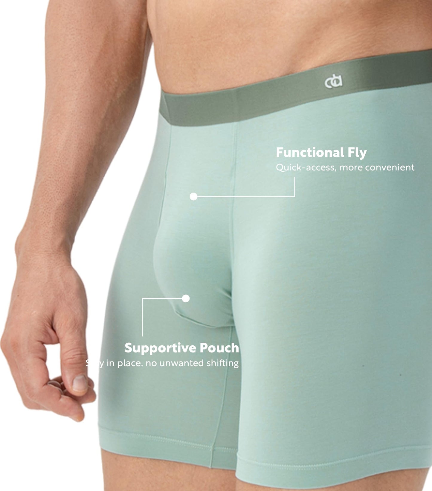DAVID ARCHY Men's Ultra Soft Underwear Modal Boxer Briefs Slim Fit 6.5" | Second Skin Fabric Breathable, Smooth Low-Profile Waistband, Easy Access Side Fly, Tagless Anti Chafing for All-day Comfort