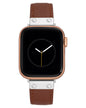 Anne Klein Leather Fashion Band for Apple Watch Secure, Adjustable, Apple Watch Band Replacement, Fits Most Wrists