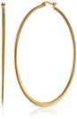 Amazon Essentials Gold Plated or Stainless Steel Flattened Hoop Earrings