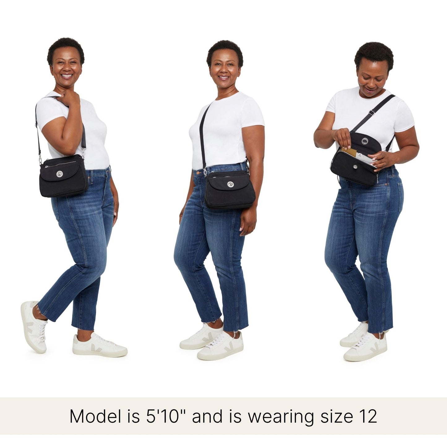 Baggallini Calais Crossbody Bags for Women 10x7 Lightweight Water-Resistant Travel Purse, RFID & Interior Organization