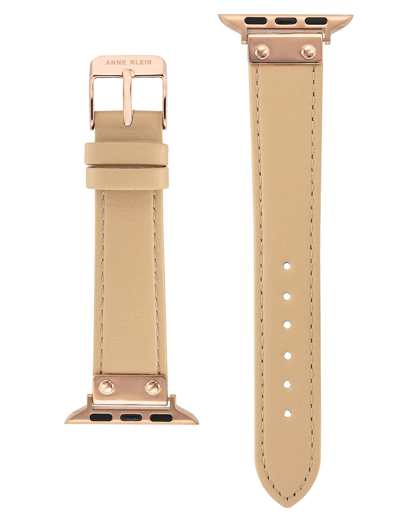 Anne Klein Leather Fashion Band for Apple Watch Secure, Adjustable, Apple Watch Band Replacement, Fits Most Wrists