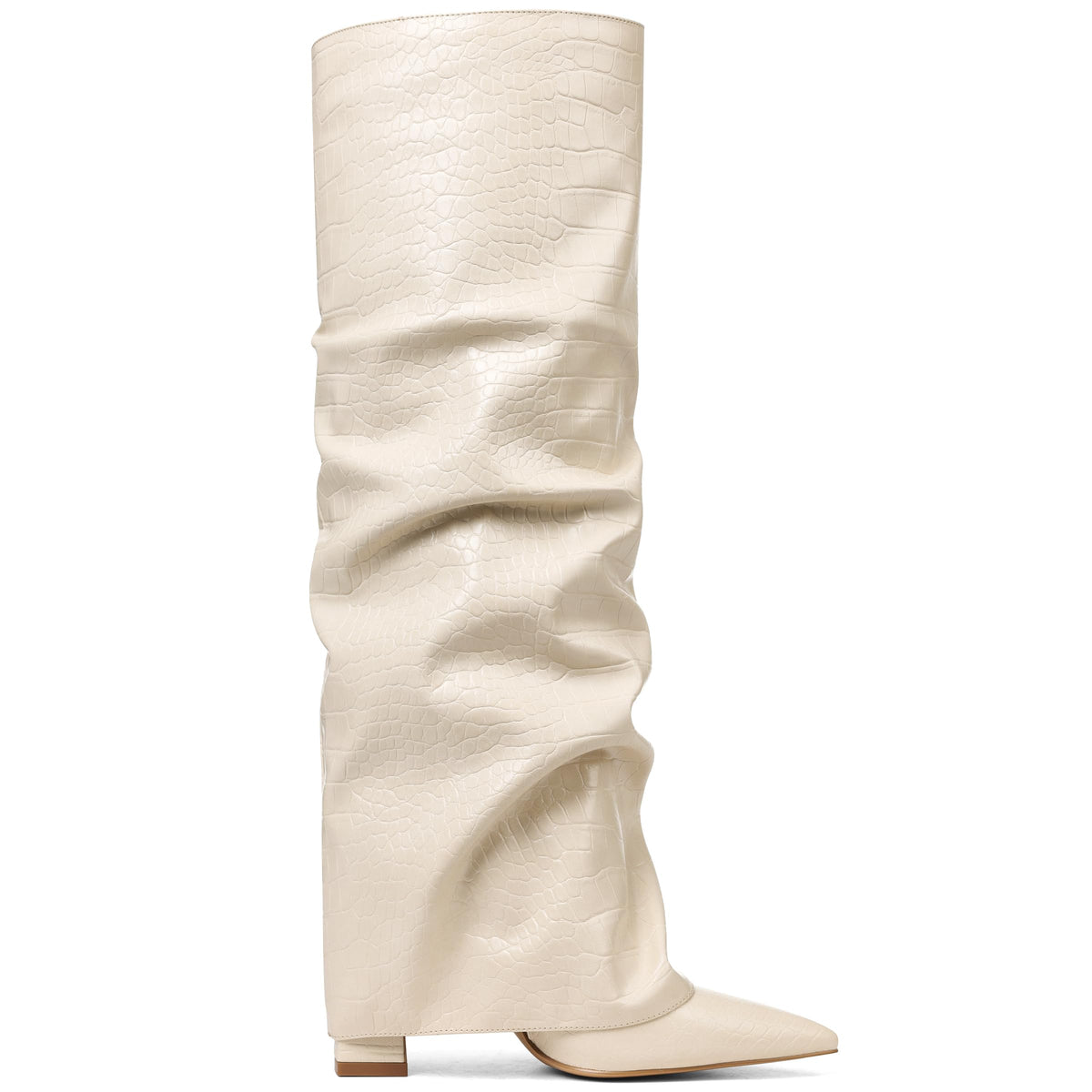 SaraIris Women's Black Knee High Boots - Shark Fold Over BootsSaraIris Women's Black Knee High Boots - Shark Fold Over Boots 7.5 size