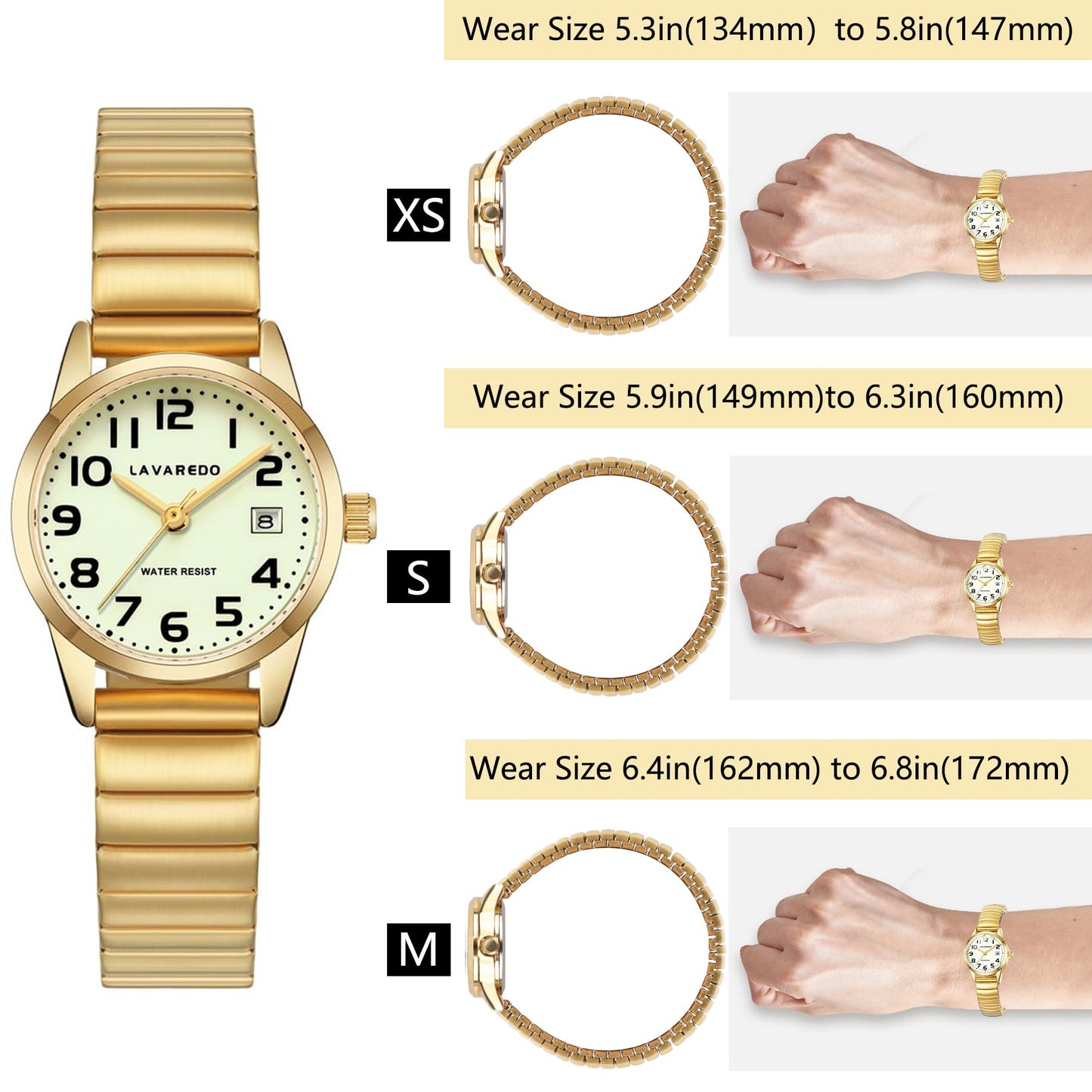 Elegant Gold Watches for Women Small Analog Watch, Waterproof Ladies Watches with Stainless Steel Expansion Band and Luminous Dial - Fashionable Christmas & Birthday Gifts for Women