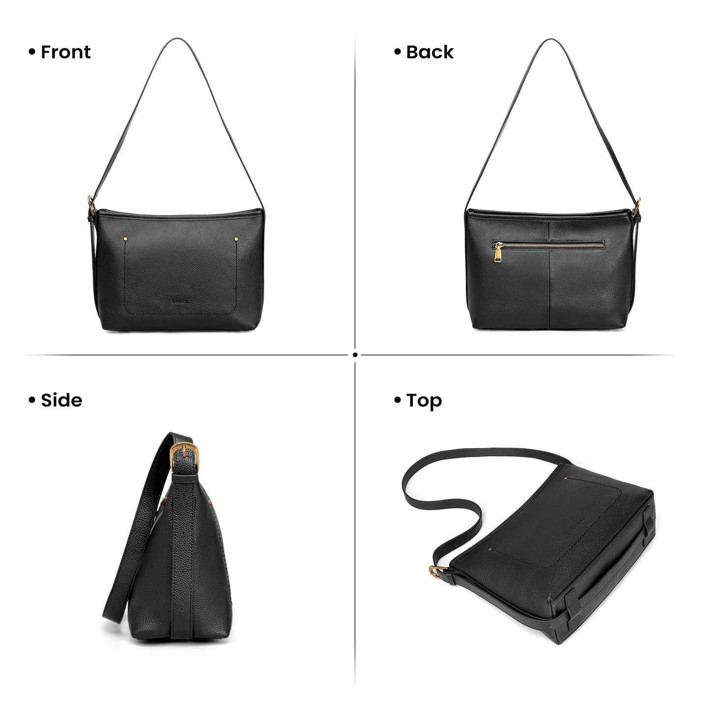 befen Genuine Leather Purses for Women, RFID Medium Leather Crossbody Bags Shoulder Purse Handbags