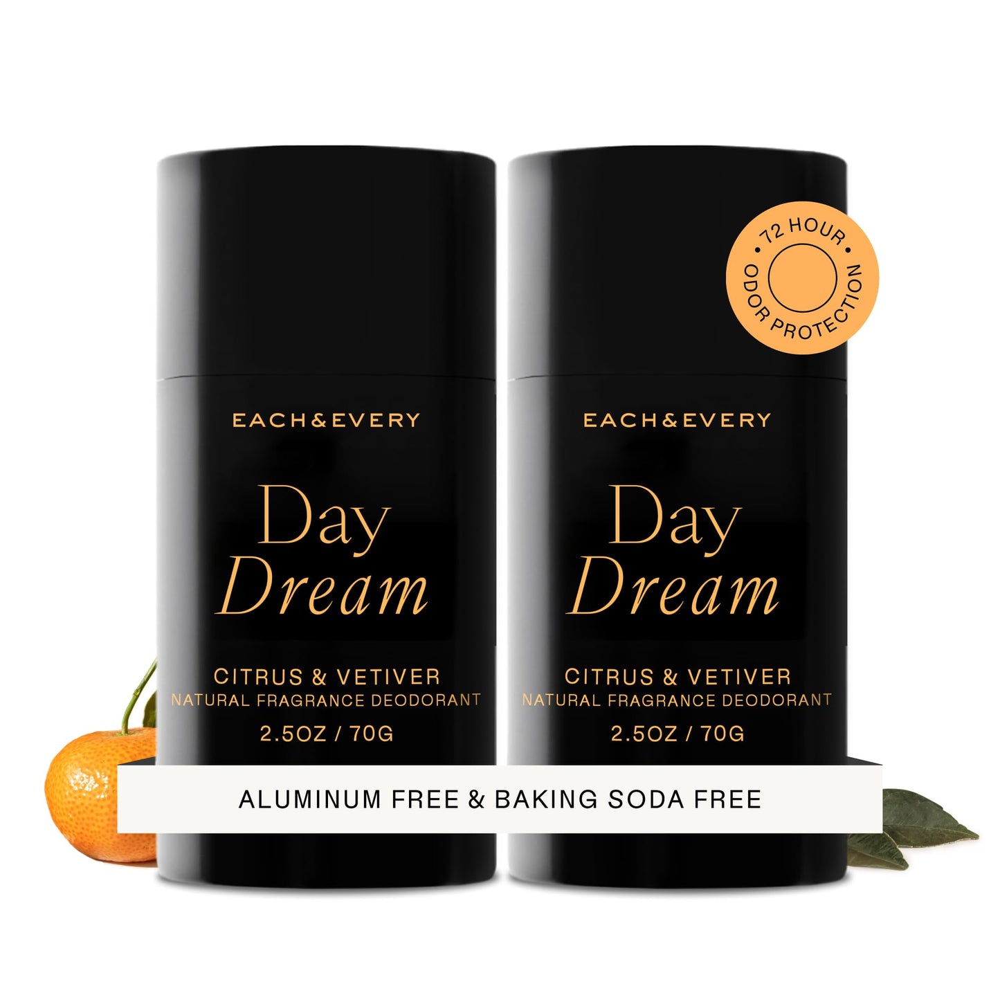 Each & Every Aluminum Free Deodorant for Women & Men – Natural Fragrance 72-Hr Odor Protection, Non-Toxic Deodorant for Sensitive Skin, EWG Verified, Baking Soda Free - Cedar & Vanilla 2 Pack, 2.5oz