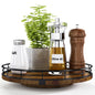 AMH Lazy Susan Wooden Organizer for Table Top