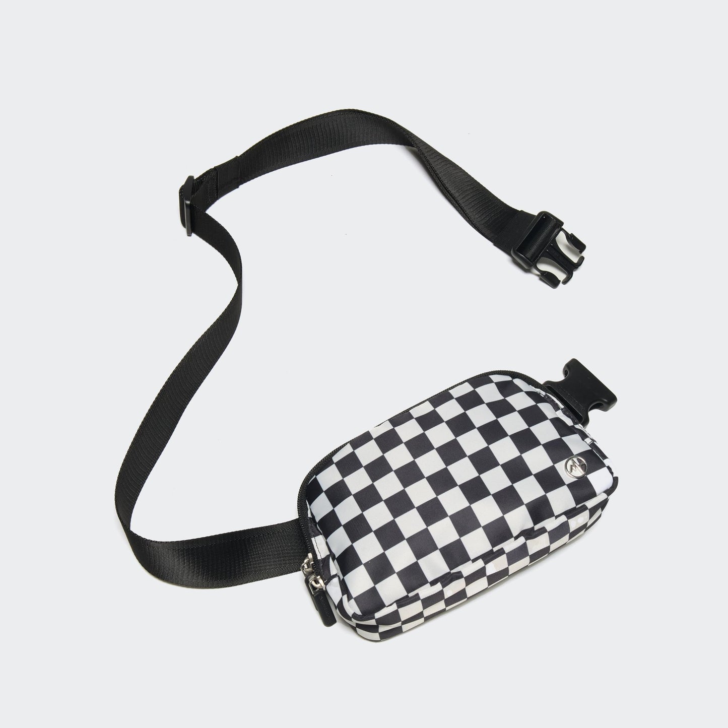 Pander Two Way Zipper Fanny Pack Nylon Everywhere Belt Bag for Women, Water Repellent Waist Packs, Crossbody Bags with Adjustable Strap (Black).