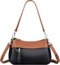 Over Earth Genuine Leather Crossbody Bags for Women Small Crossbody Handbag Shoulder Purses with 2 Detachable Straps