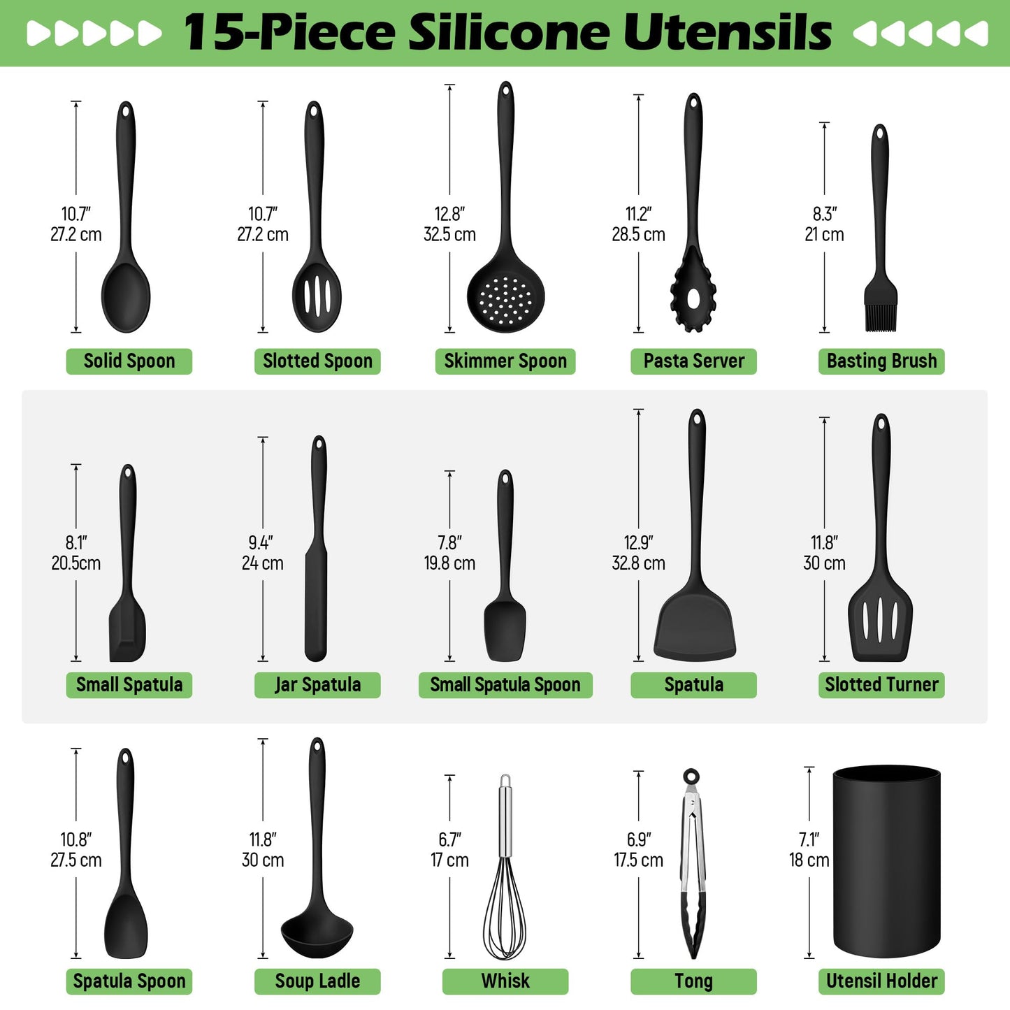 Homikit Silicone Cooking Utensils Set