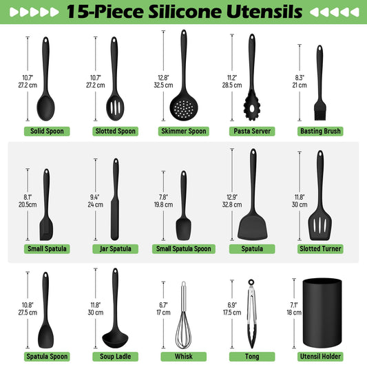 Homikit Silicone Cooking Utensils Set