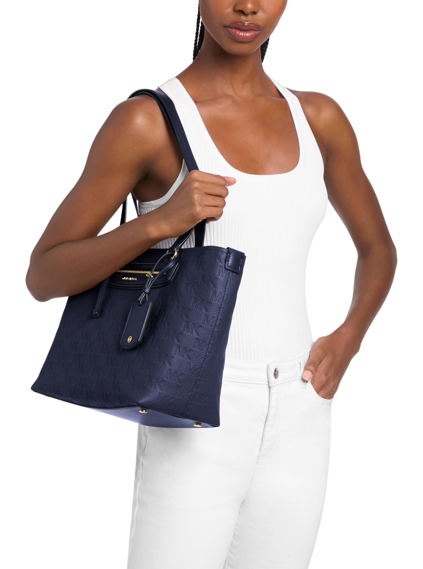 MICHAEL Michael Kors Jet Set Travel Medium East West Top Zip Tote