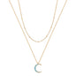 MEVECCO Layered Heart Necklace Pendant Handmade 18k Gold Plated Dainty Gold Choker Arrow Bar Layering Long Necklace for Women