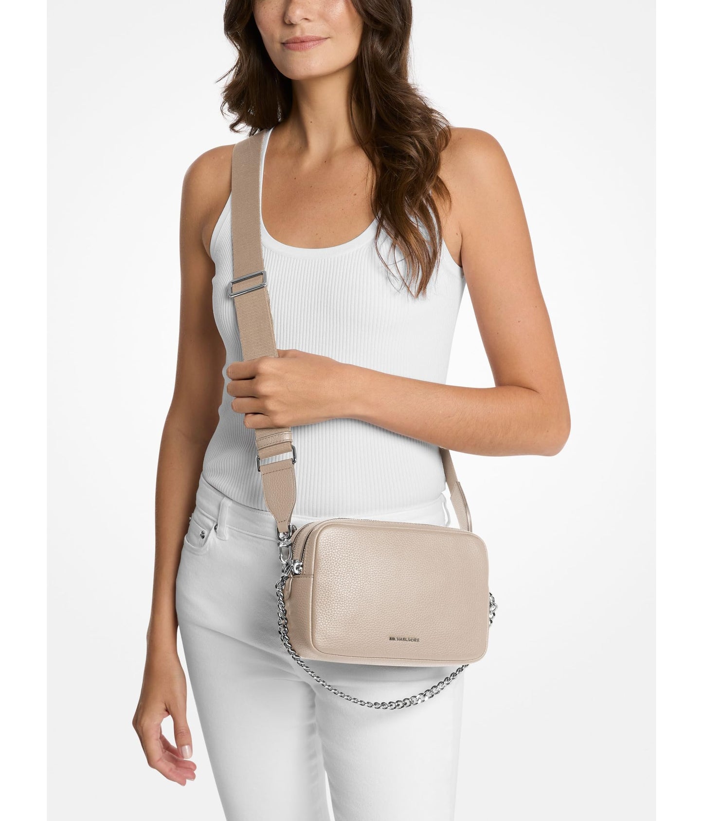 Michael Kors Bryant Medium Double Zip Chain Camera Crossbody Bag