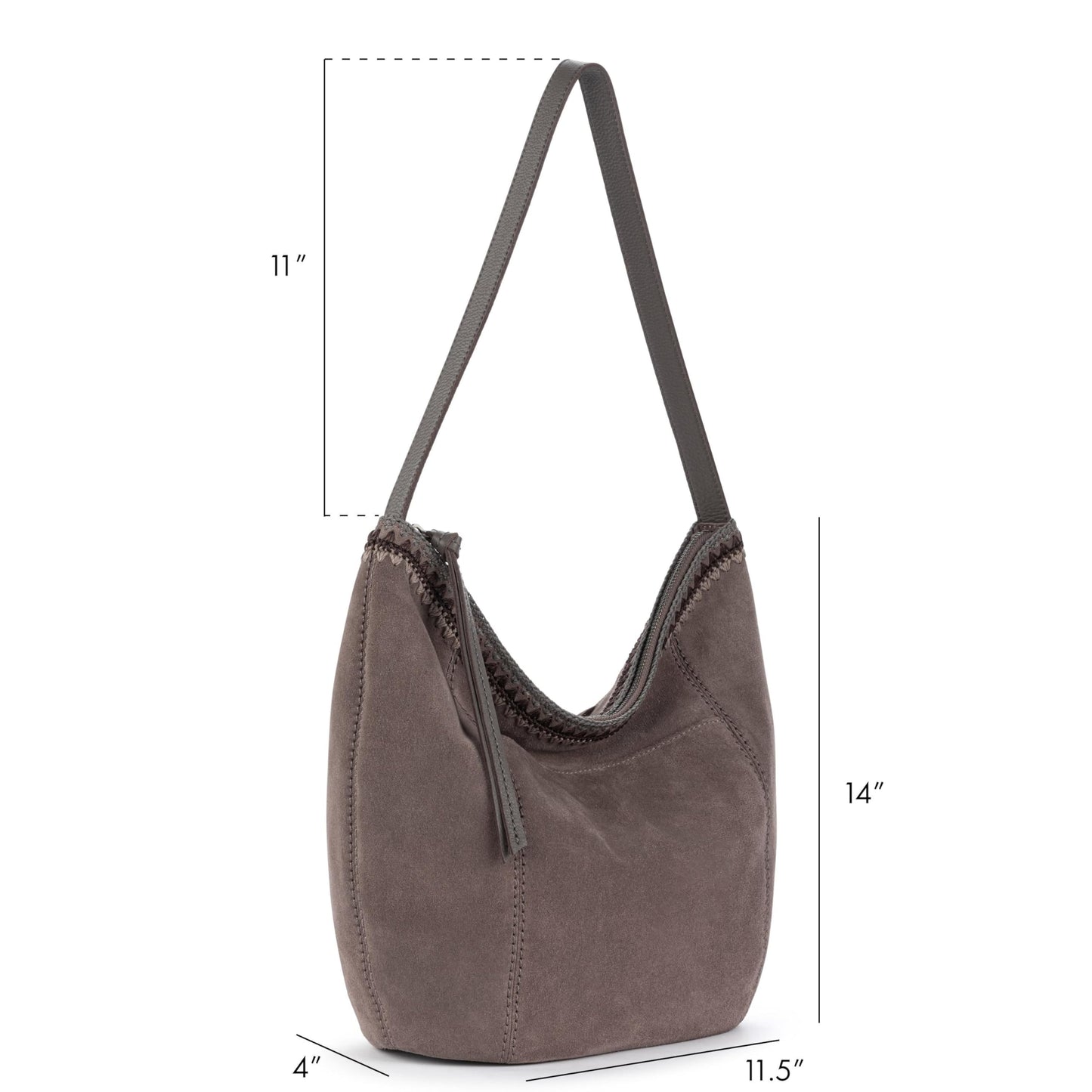 The Sak Sequoia Hobo Bag - Premium Large Leather Women's Handbag for Everyday & Travel - Durable Purse With Zipper Pocket