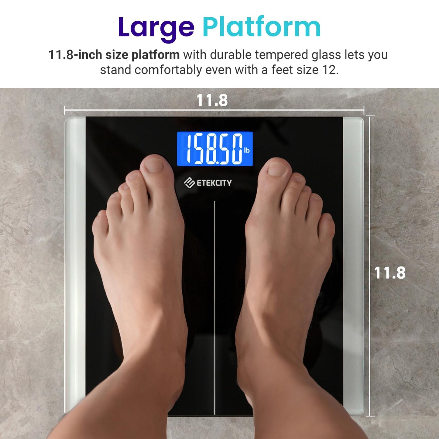 Etekcity Scale for Body Weight, Bathroom Digital Electric Scale for People